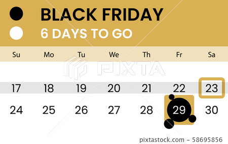 Black friday banner as calendar with countdown Black friday banner as calendar with countdown 58695856