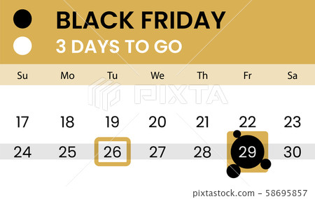 Black friday banner as calendar with countdown Black friday banner as calendar with countdown 58695857