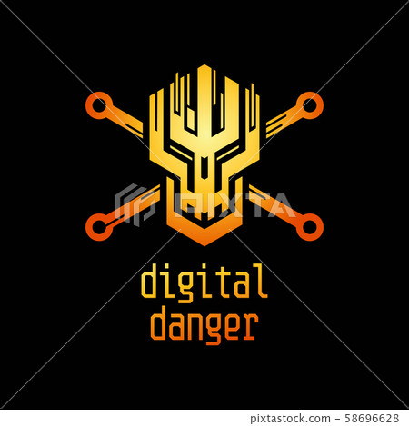 Digital danger icon Digital danger icon 58696628