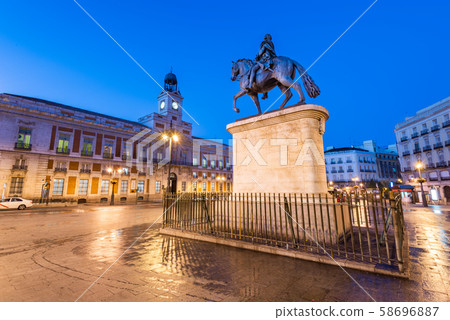 Madrid, Spain at Puerta del Sol. Madrid, Spain at Puerta del Sol. 58696887