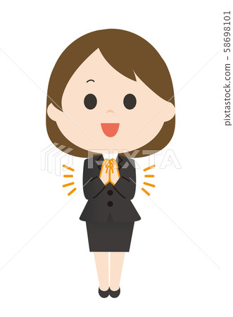 拍手女式西裝 插圖素材 圖庫