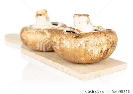 Fresh brown mushroom isolated on white Fresh brown mushroom isolated on white 58698246