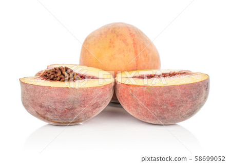 Sweet red peach isolated on white 58699052