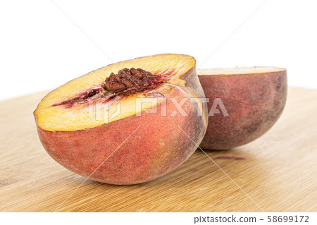 Sweet red peach isolated on white Sweet red peach isolated on white 58699172