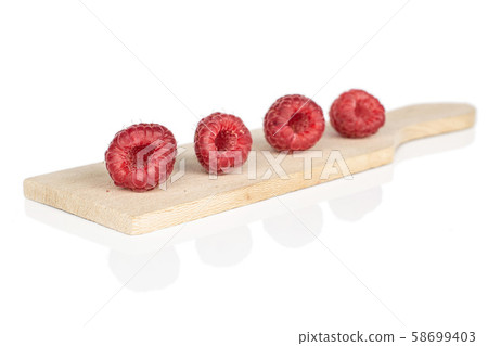 Fresh red raspberry isolated on white Fresh red raspberry isolated on white 58699403