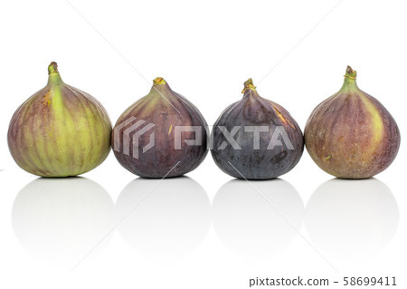 Sweet purple fig isolated on white Sweet purple fig isolated on white 58699411