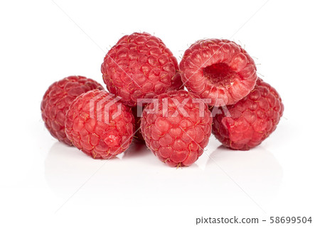 Fresh red raspberry isolated on white Fresh red raspberry isolated on white 58699504