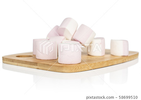 Sweet pastel marshmallow isolated on white Sweet pastel marshmallow isolated on white 58699510