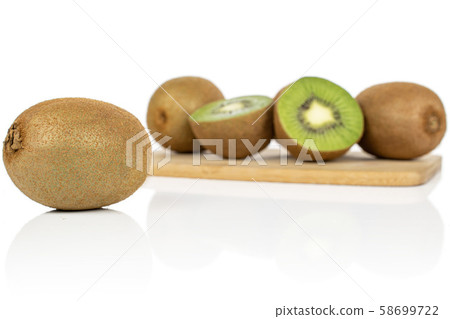 Exotic brown kiwifruit isolated on white Exotic brown kiwifruit isolated on white 58699722