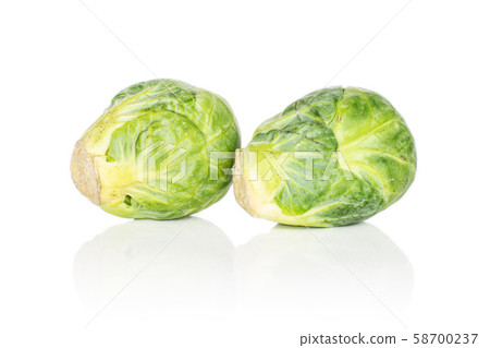 Fresh brussels sprout isolated on white Fresh brussels sprout isolated on white 58700237