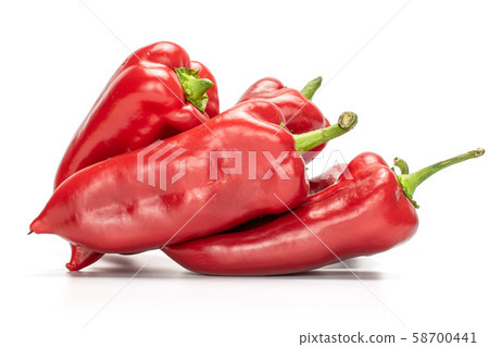 Sweet red bell pepper isolated on white 58700441