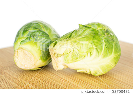 Fresh brussels sprout isolated on white Fresh brussels sprout isolated on white 58700481