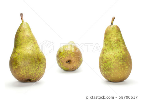 Fresh green conference pear isolated on white 58700617