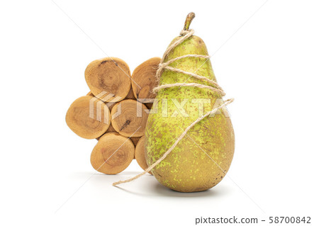 Fresh green conference pear isolated on white Fresh green conference pear isolated on white 58700842