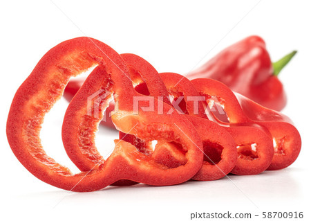 Sweet red bell pepper isolated on white 58700916
