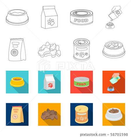 Vector design of food and tin icon. Set of food and bottle stock vector illustration. Vector design of food and tin icon. Set of food and bottle stock vector illustration. 58701598