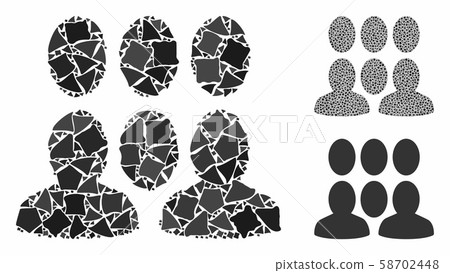 Crowd Mosaic Icon of Trembly Items - Stock Illustration [58702448] - PIXTA