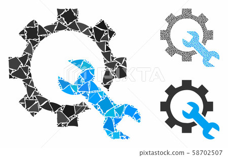 Service tools Mosaic Icon of Abrupt Items Service tools Mosaic Icon of Abrupt Items 58702507