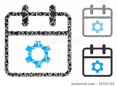 Service day Mosaic Icon of Abrupt Elements 58702789