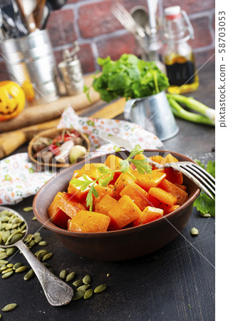 fried pumpkin fried pumpkin 58703053