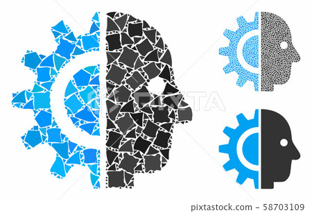 Cyborg head Composition Icon of Humpy Pieces 58703109