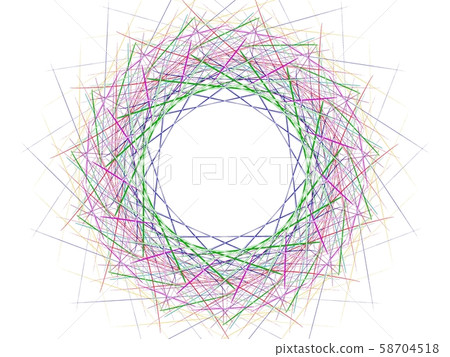 Geometric decorative design frame isolated with copy space 58704518