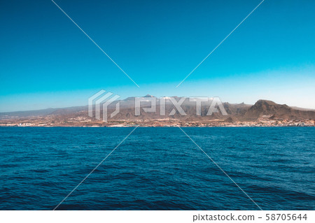 Tenerife Island coast and Mountain ocean Tenerife Island coast and Mountain ocean 58705644