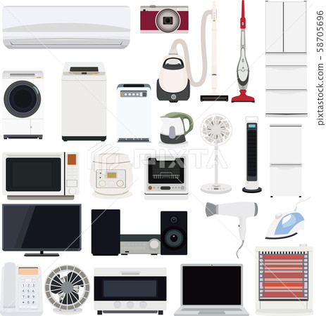 家電圖標插畫素材矢量 家電圖標插畫素材矢量 58705696