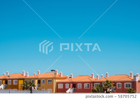 colorful houses, apartment homes, house exterior - colorful houses, apartment homes, house exterior - 58705752