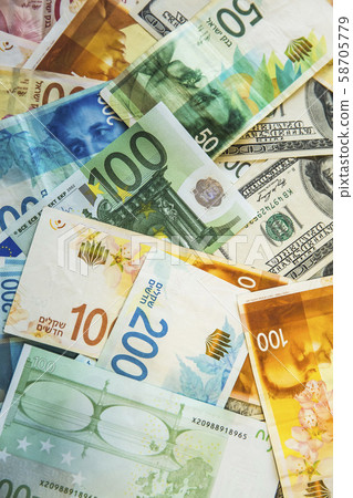 Currency on the table. Currency on the table. 58705779