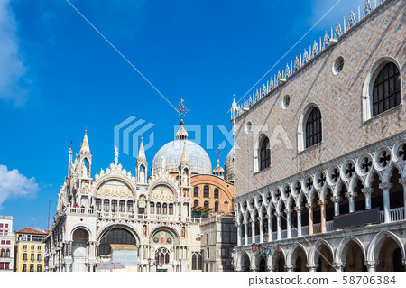 View to the church San Marco and the Doge Palace View to the church San Marco and the Doge Palace 58706384