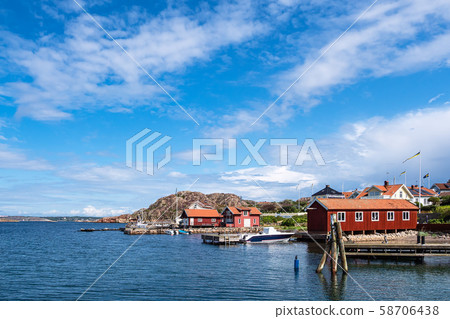 View to the city Fiskebaeckskil in Sweden View to the city Fiskebaeckskil in Sweden 58706438