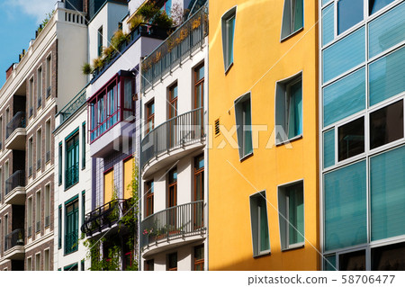 Colorful building facades - real estate concept Colorful building facades - real estate concept 58706477