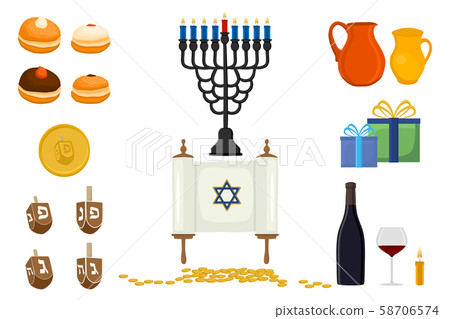 Vector illustration for Hanukkah is big Jewish Vector illustration for Hanukkah is big Jewish 58706574