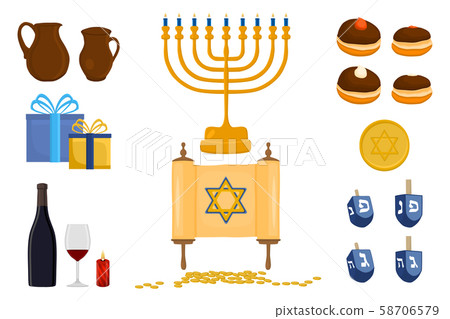 Vector illustration for Hanukkah is big Jewish 58706579
