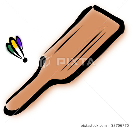 Battledore and feathers, one of the traditional Japanese toys 58706770