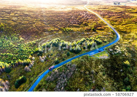 Aerial view from Glengesh Pass by Ardara, Donegal, Ireland 58706927