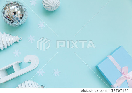 Simply minimal composition winter objects ornament Simply minimal composition winter objects ornament 58707183