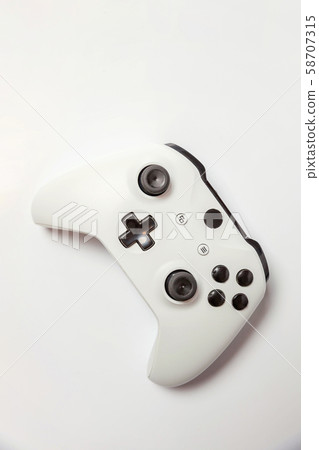 White joystick on white background White joystick on white background 58707315