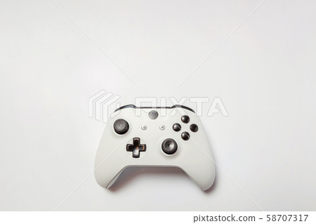White joystick on white background White joystick on white background 58707317