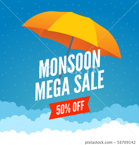 Monsoon sale offer rain season background.... - Stock Illustration  [58709142] - PIXTA