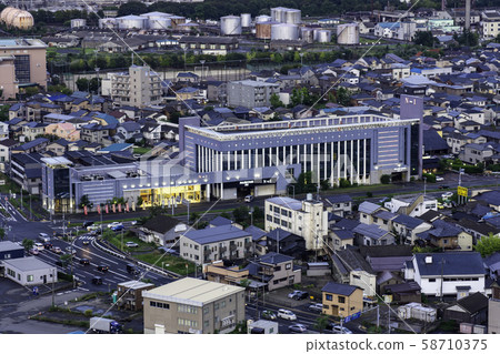 Pachinko N-1 in Niigata City, Niigata Prefecture, overlooking the Niigata Factory from Hotel Nikko Niigata Pachinko N-1 in Niigata City, Niigata Prefecture, overlooking the Niigata Factory from Hotel Nikko Niigata 58710375