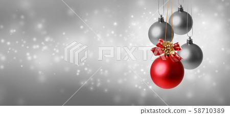 Collection of Christmas baubles Collection of Christmas baubles 58710389