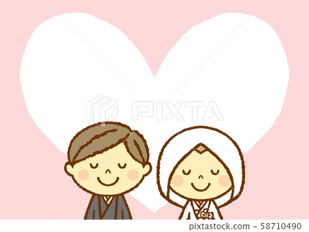 婚禮和服歡迎板 婚禮和服歡迎板 58710490