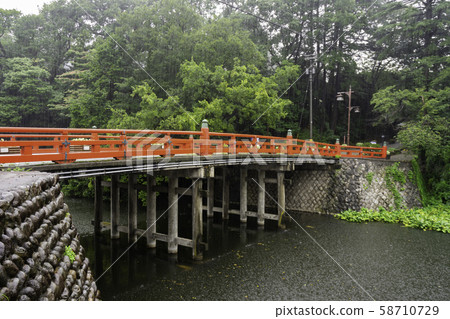 在雨中的高岡城公園 58710729