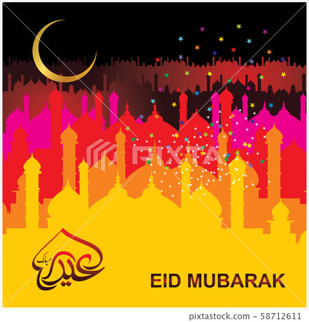 Eid Mubarak Islamic Celebration 58712611