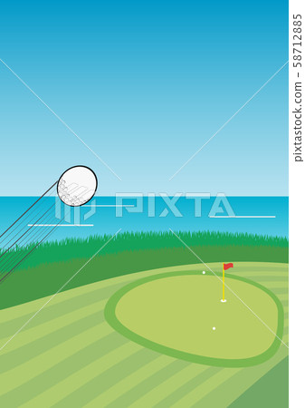 Golf course by the sea Golf course by the sea 58712885
