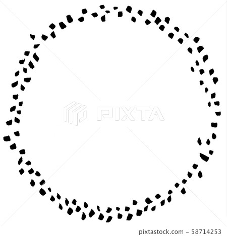Hand Drawn Round Isolated Black Ink Frame Hand Drawn Round Isolated Black Ink Frame 58714253