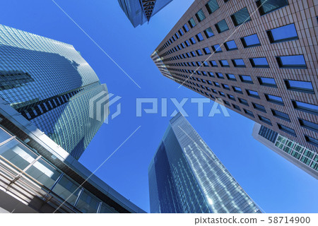 Shiodome Skyscraper Street Scene 58714900