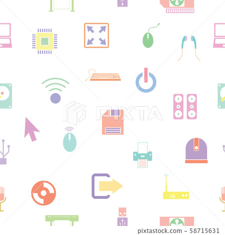 computer seamless pattern background icon. - Stock Illustration ...
